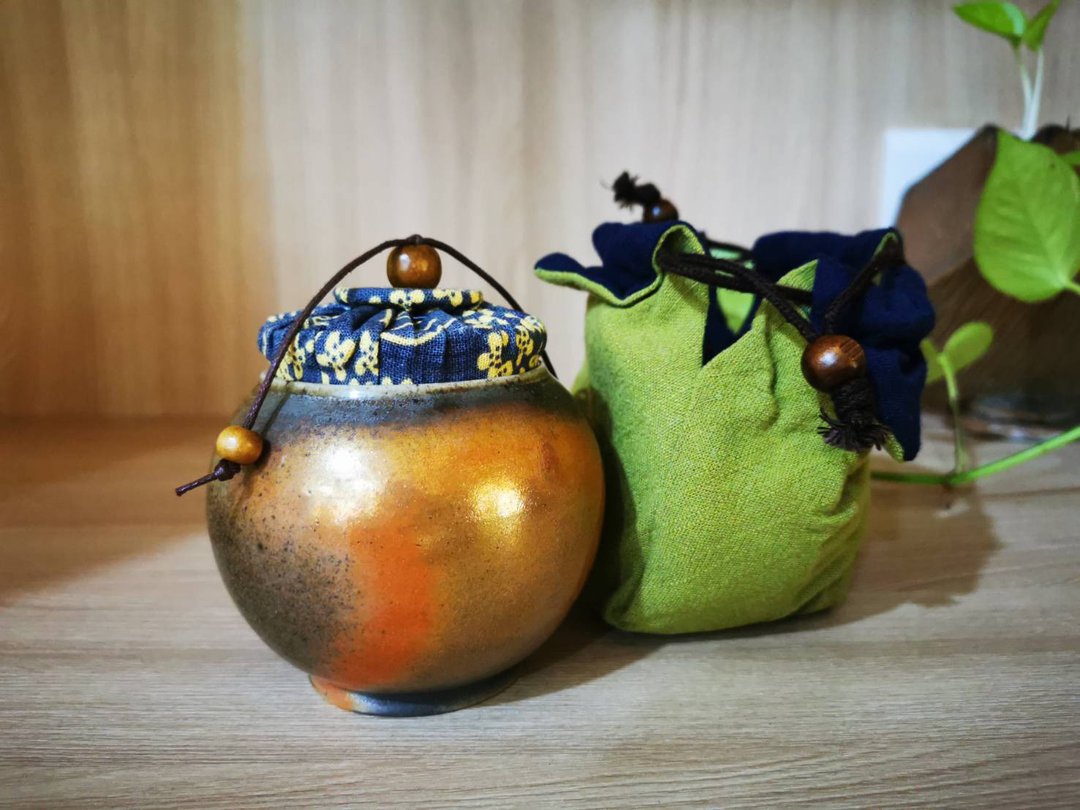 S013柴烧自然落灰小茶仓 - 茶具/茶杯 - 陶 