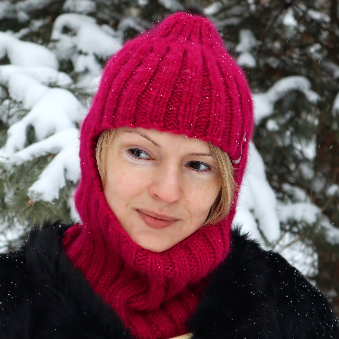 Balaclava for women, Angora wool ski mask - 帽子 - 羊毛 紫色