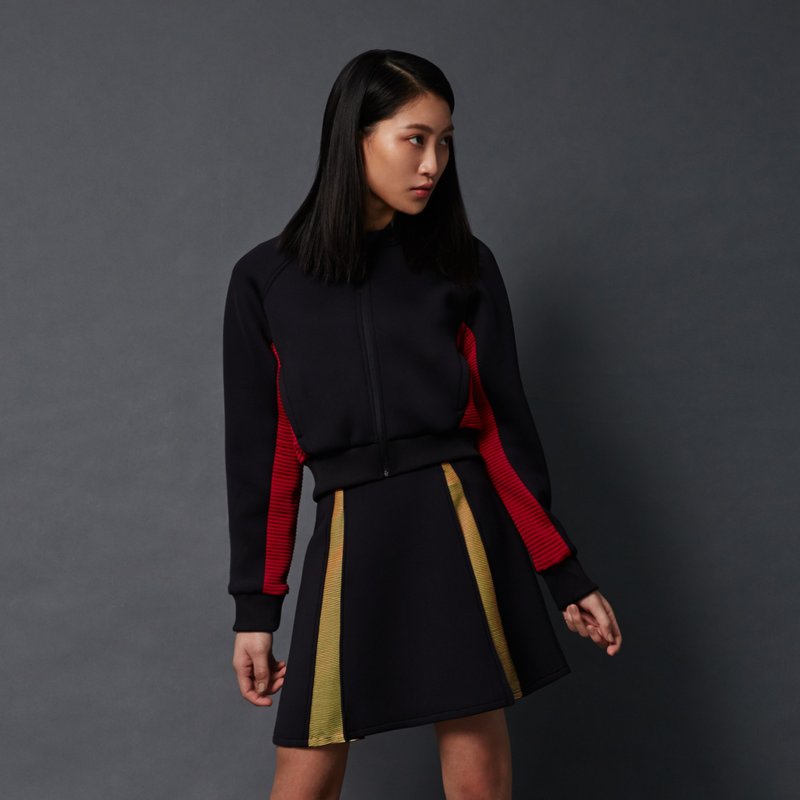 短版飞行夹克 - 女装休闲/机能外套 - 其他材质 黑色