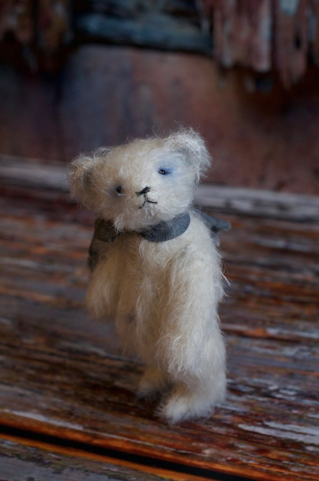 Little Polar Bear Umka created with whitesnow mohair - 玩偶/公仔 - 其他材质 白色