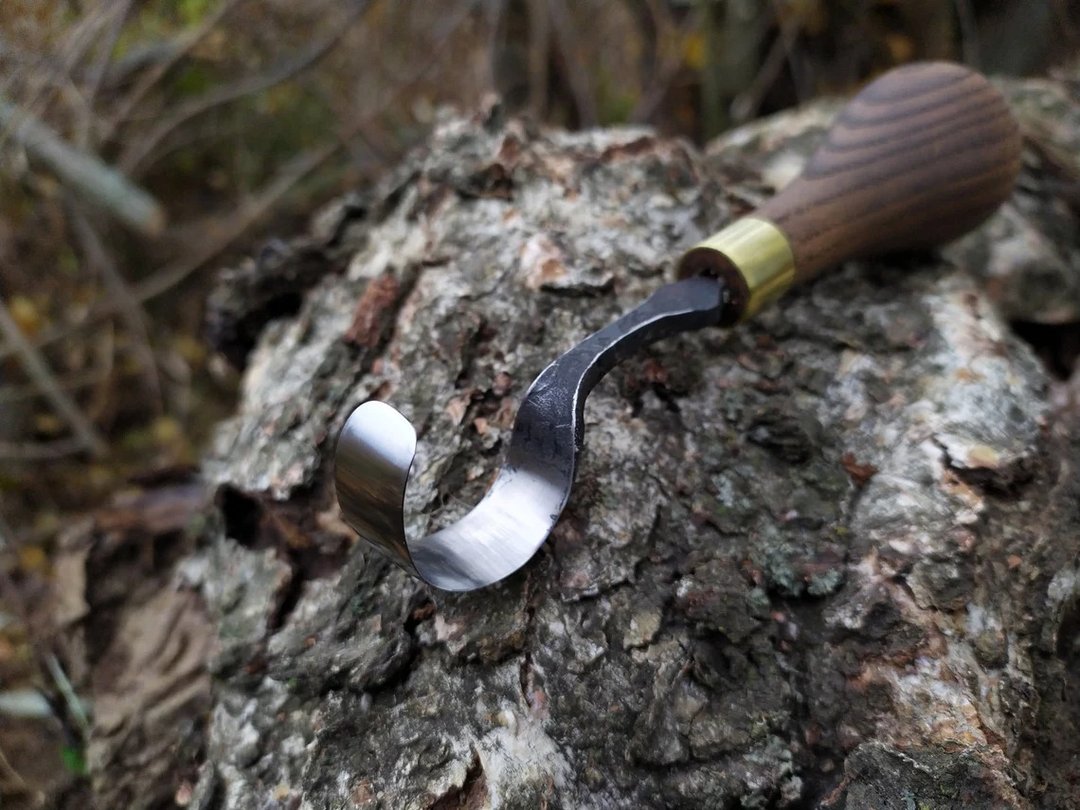 Forged spoon scorp. Spoon Carving Hook Knife. Wood Carving Tools. Spoon Carver. - 其他 - 其他材质 