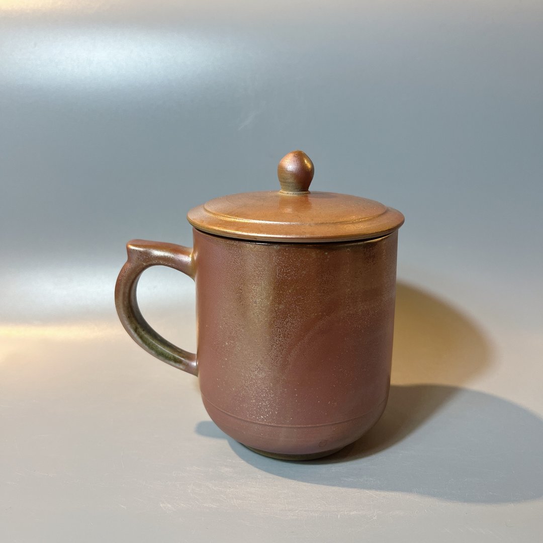 柴烧500cc有盖马克杯 / 啤酒杯 / 小平凡手作 - 茶具/茶杯 - 陶 