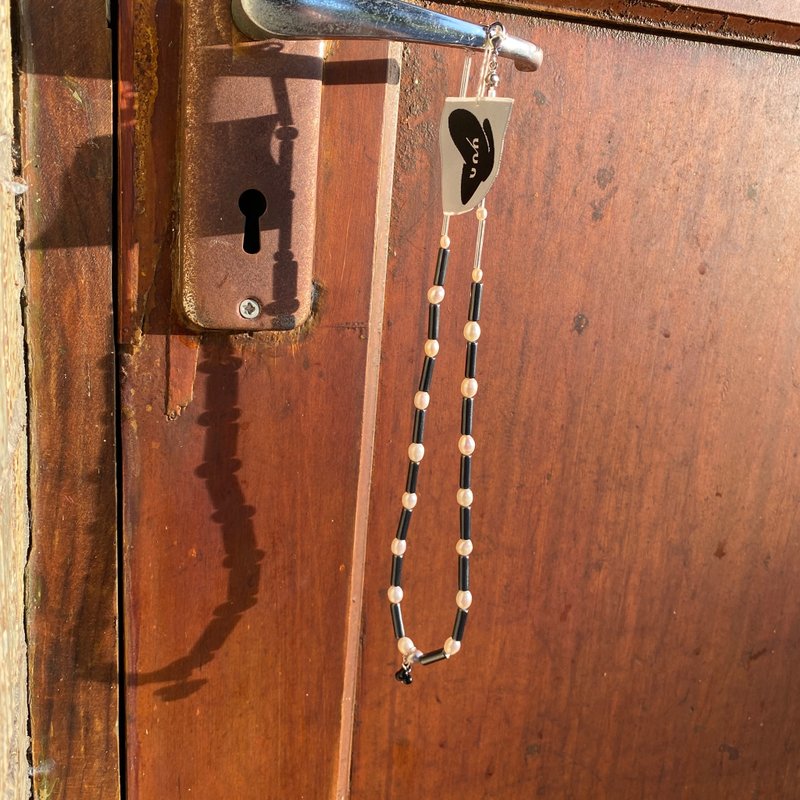 黑莓系列 • 一颗黑莓 | 珍珠黑胆石项链 - 锁骨链 - 珍珠 黑色