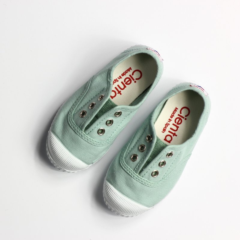 西班牙国民帆布鞋 CIENTA 大人尺寸 淡绿色 香香鞋 70997 50 - 女款休闲鞋 - 棉．麻 绿色