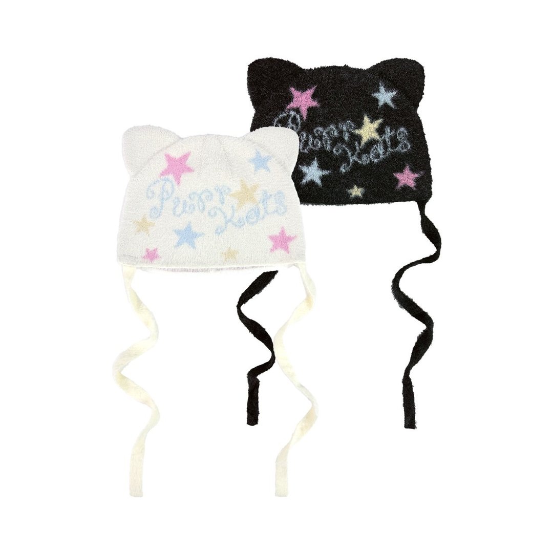 DADDY | Starlight Purrkat Beanie 超可爱针织造型毛帽 - 帽子 - 其他材质 
