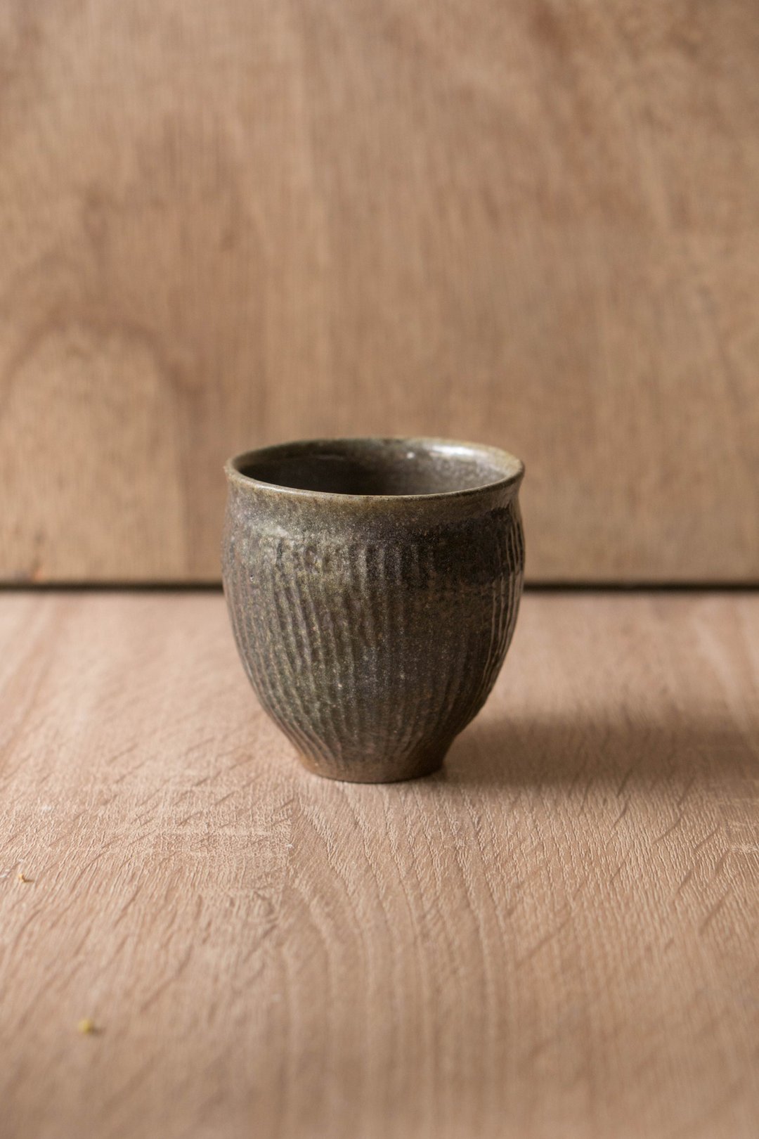 柴烧刻纹茶杯 | 闻香杯 - 茶具/茶杯 - 陶 灰色
