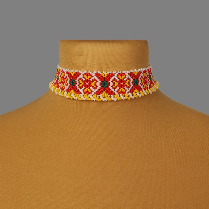 串珠颈链 乌克兰手工串珠饰品 - 项链 - 玻璃 多色