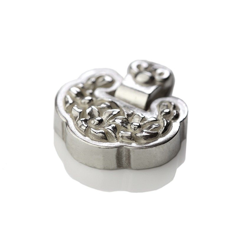 长命锁FH-LLL22【加冠晋爵】925纯银饰品项链 中国风/手工银饰 - 项链 - 银 灰色