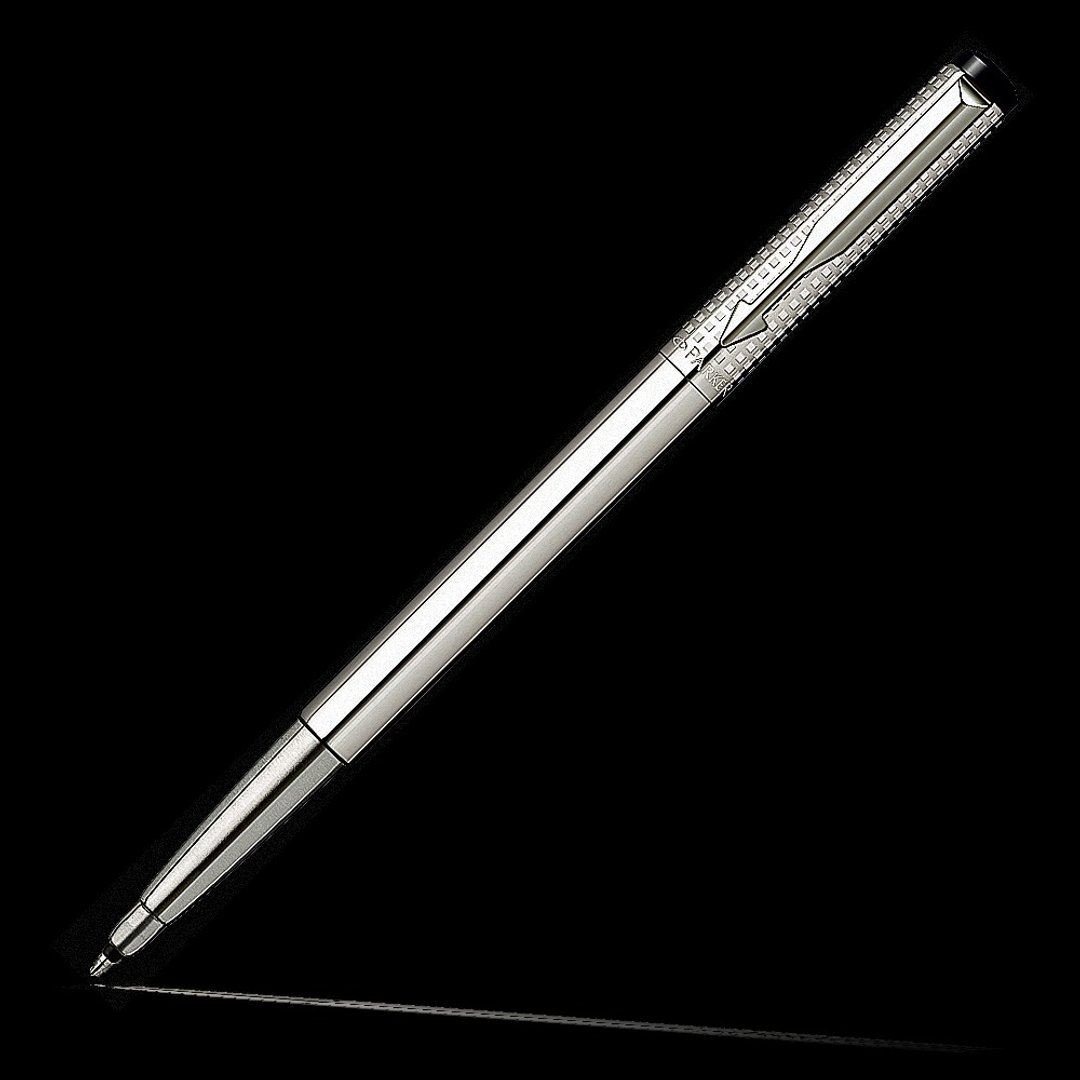 Parker 派克威雅&记事 细格纹钢杆钢珠笔 - 钢珠笔 - 其他金属 银色