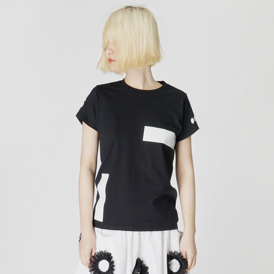 16T黑色棉T恤 T-shirt - imakokoni - 女装 T 恤 - 棉 黑色