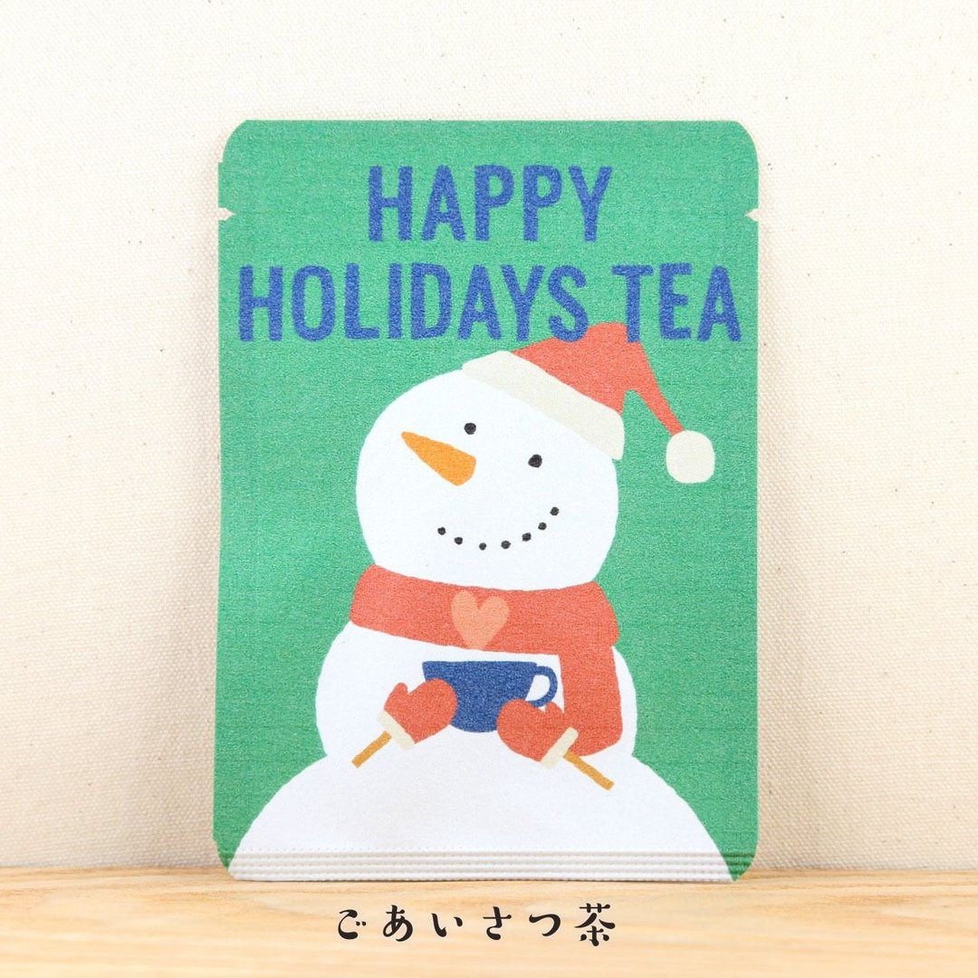 问候茶包_HAPPY HOLIDAYS TEA-圣诞雪宝爱喝茶_円缘茶1包入 - 茶 - 纸 多色