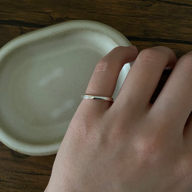 【圣诞礼物】角面戒 925纯银 定制化戒指 仪式感 对戒 婚戒 - 戒指 - 纯银 银色