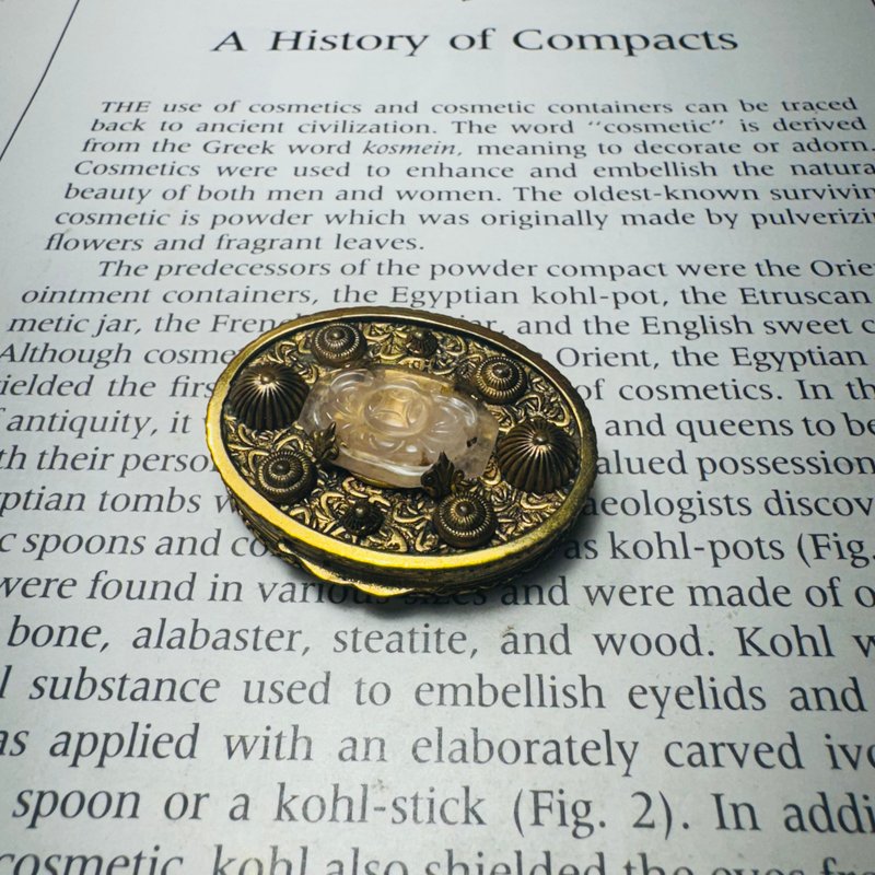 复古镶嵌粉晶精致小盒 - 其他 - 其他金属 