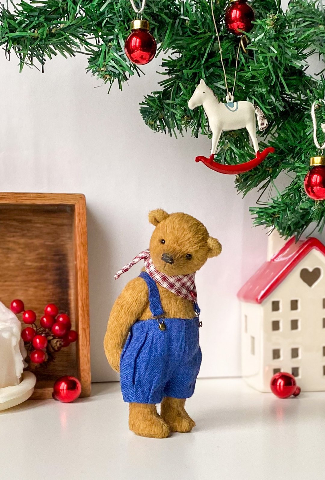 玩具熊 OOAK Teddy bear - 玩偶/公仔 - 其他材质 咖啡色