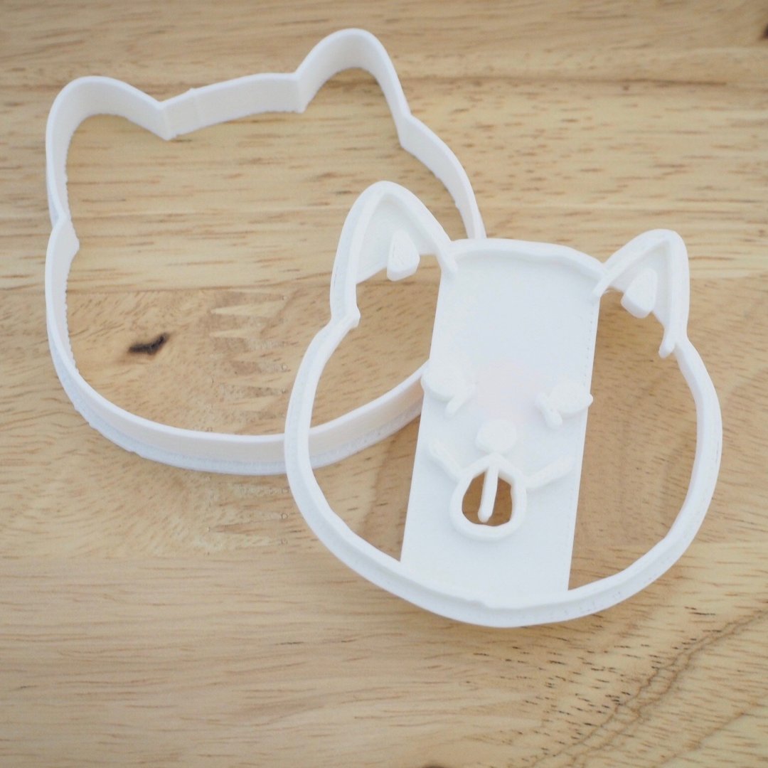 Shiba Inu cookie stamp ・smile version - 厨房用具 - 塑料 白色
