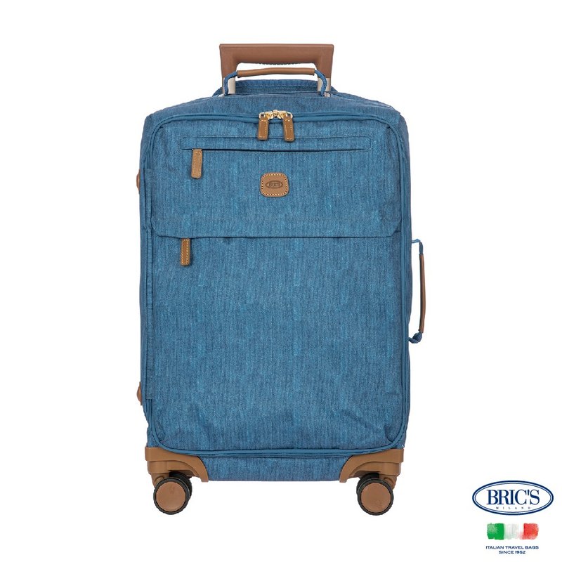 【BRIC' S】X-Travel 20寸 拉链拉杆软箱 登机箱-水洗牛仔 - 行李箱/行李箱保护套 - 其他材质 蓝色