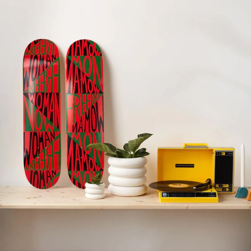 美国 MoMA 艺术家 Faith Ringgold 滑板墙面挂饰装饰品工作室摆件 - 摆饰 - 其他材质 多色