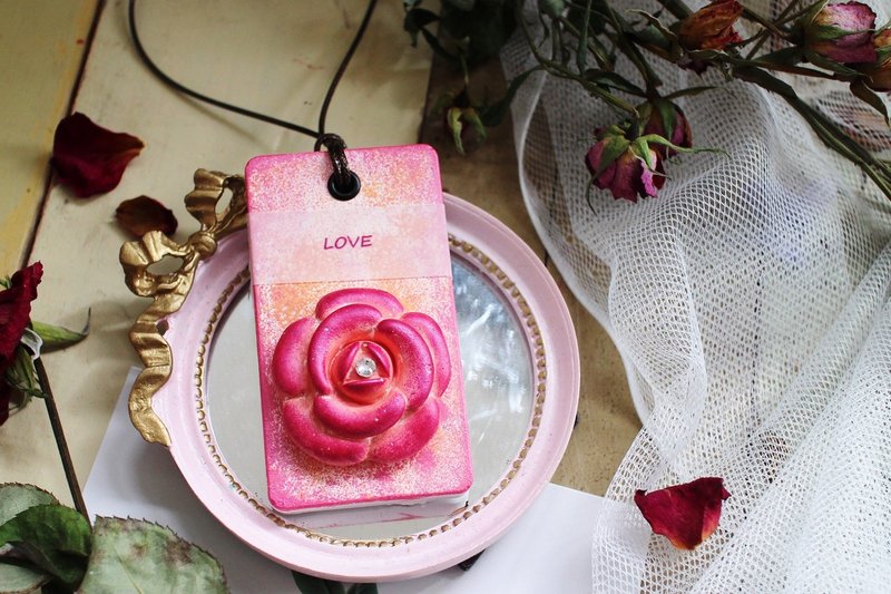 【蕾安柏】山茶花扩香石│婚礼小物│情人节礼物│香氛│车内吊饰 - 香薰/精油/线香 - 其他材质 粉红色