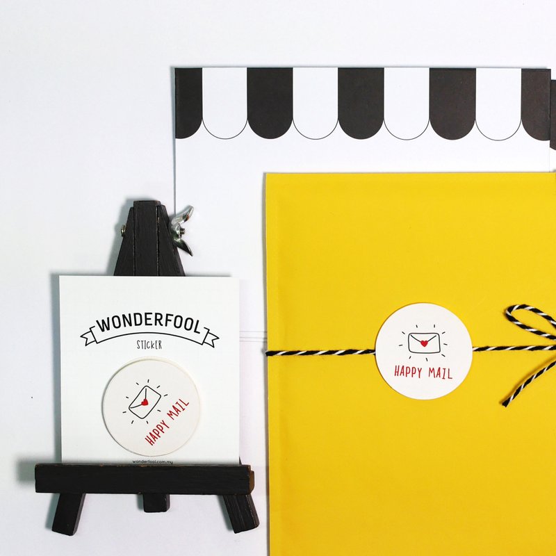 Happy Mail | 贴纸 - 贴纸 - 纸 白色