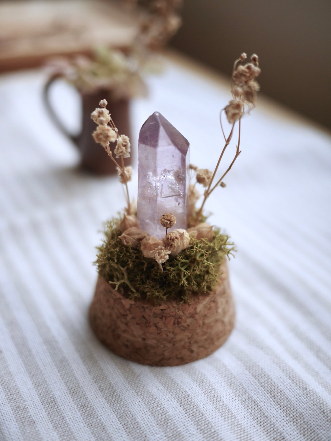 天然水晶摆饰-晶中晶紫水晶柱 - 摆饰 - 水晶 紫色
