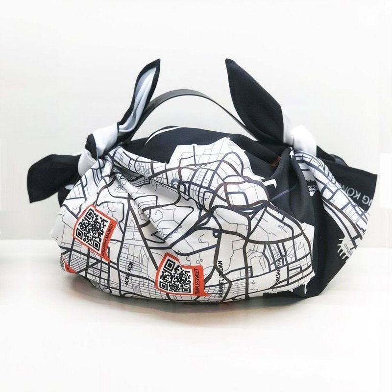 环保地图手挽袋 - 手提包/手提袋 - 尼龙 红色