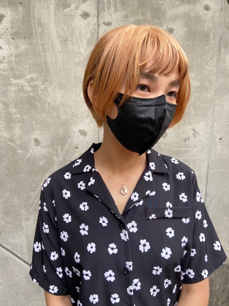 蚀刻纹流体吊坠_925银 - 项链 - 纯银 