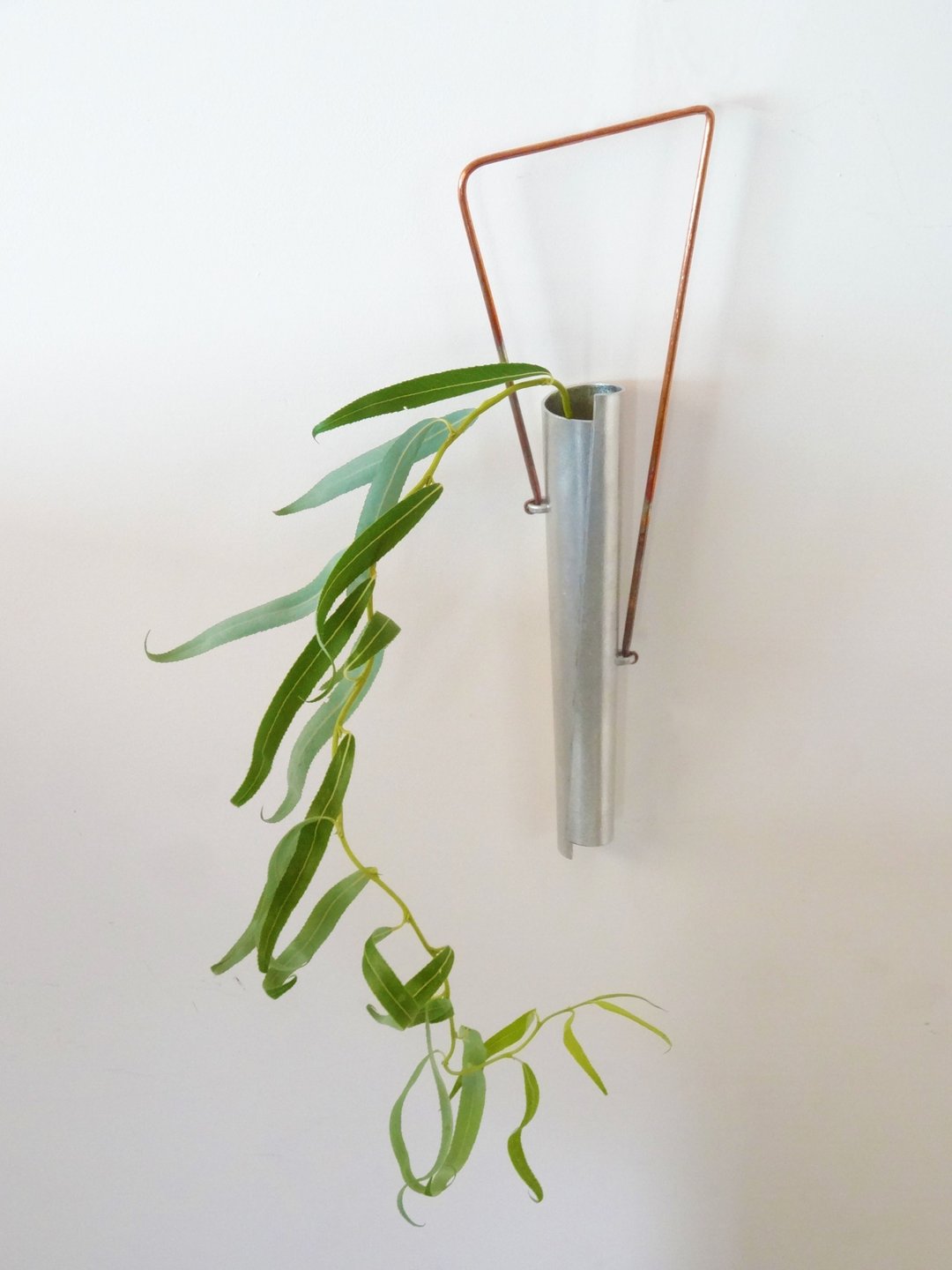 养心挂花器 - 花瓶/陶器 - 铜/黄铜 银色