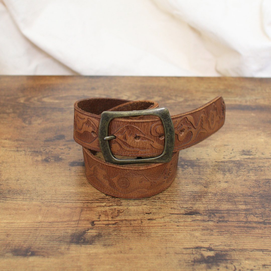 Back to Green-经典复古腰带 民族风压纹 bt-04// vintage belt - 皮带/腰带 - 真皮 
