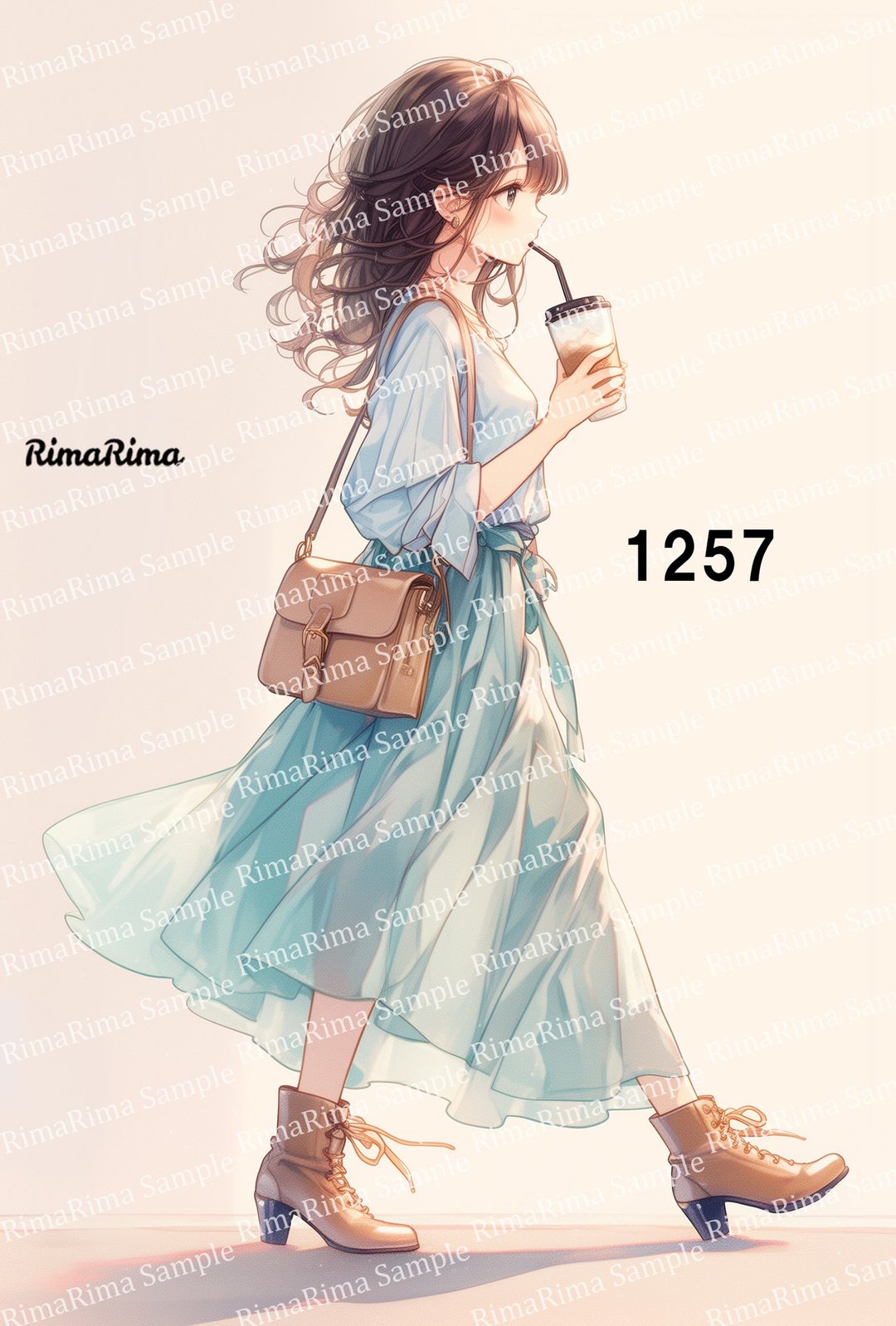 1257 原创贴纸 原创人物贴纸 贴纸 RimaRima - 贴纸 - 纸 