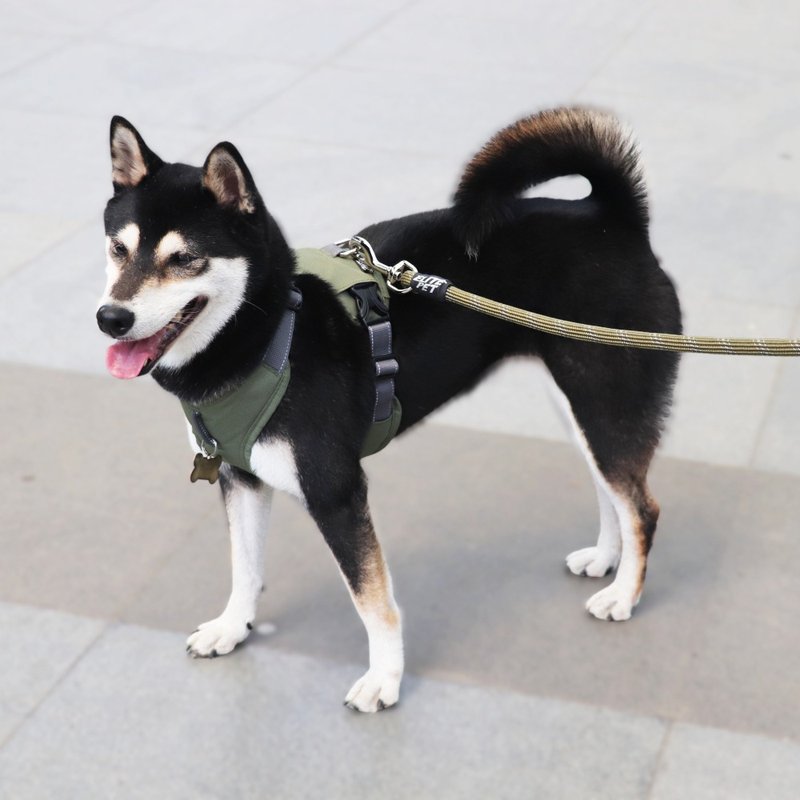 URBAN HARNESS 包覆式胸背 军绿 - 项圈/牵绳 - 尼龙 绿色