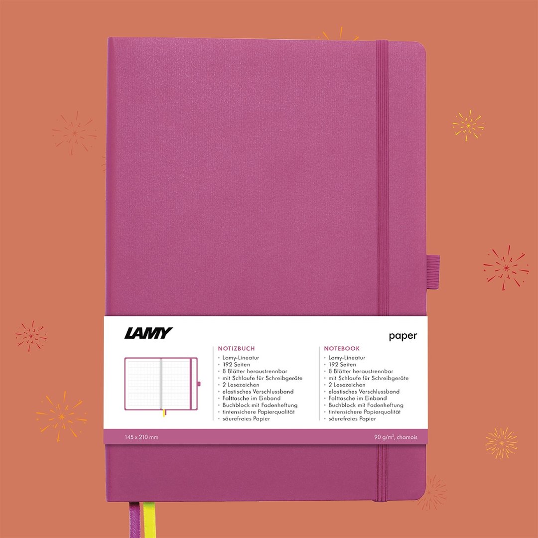 【定制服务】LAMY 钢笔用软式A5笔记本 / notebook狩猎系列 桃红 - 笔记本/手帐 - 纸 粉红色