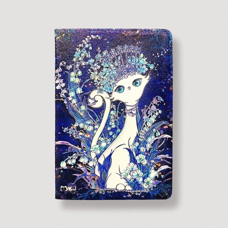 轻巧质感护照套 -  铃兰花 • 高贵女王猫 - 护照夹/护照套 - 人造皮革 