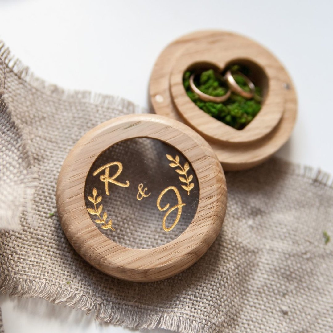 Wooden Ring box, wedding wood decor, ring pillow, ringbox, rustic ring holder - 其他 - 木头 