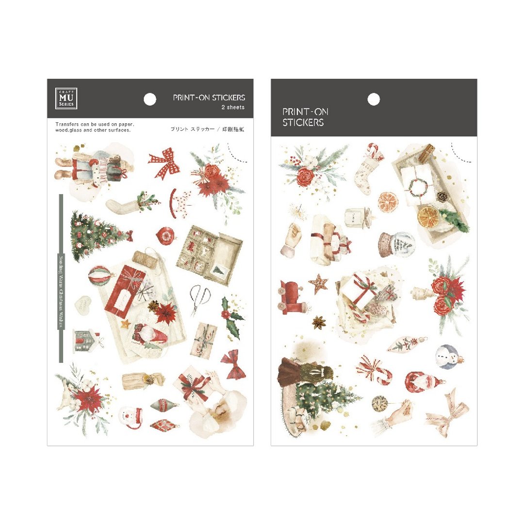 【Print-On Stickers 转印贴纸】圣诞限定23 - 贴纸 - 其他材质 红色