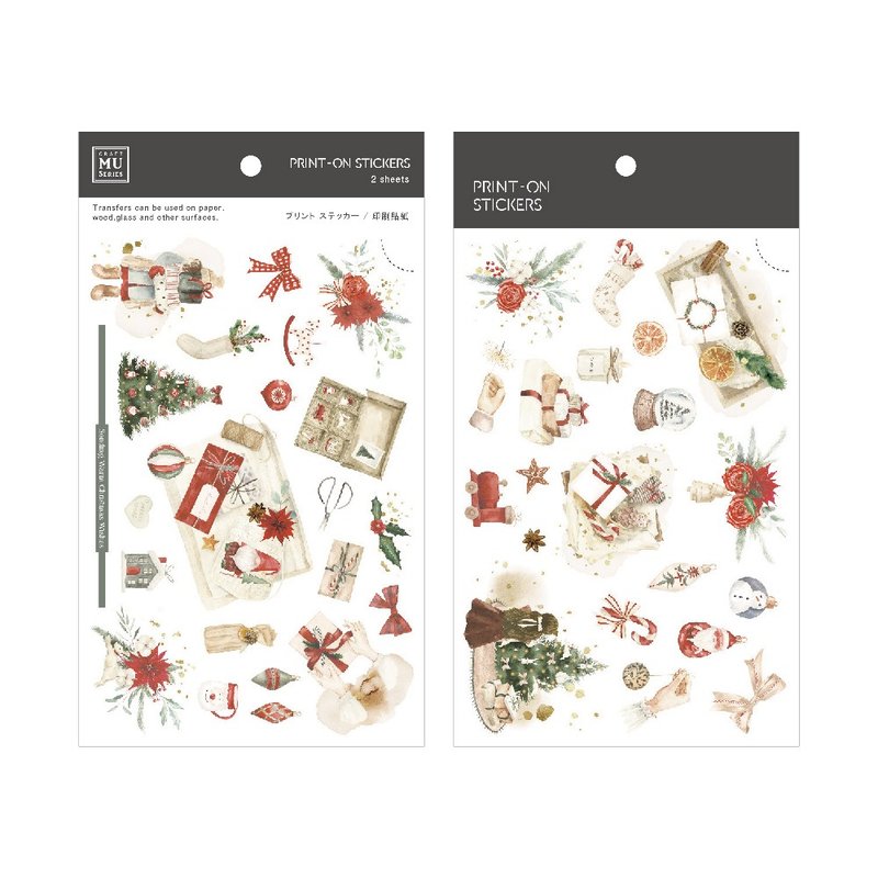 【Print-On Stickers 转印贴纸】圣诞限定23 - 贴纸 - 其他材质 红色