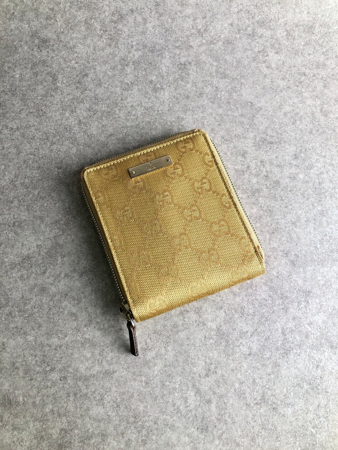 【日本直送，二手包装】GUCCI GG 帆布钱包金vintage 复古 老 3fmuab - 皮夹/钱包 - 棉 金色