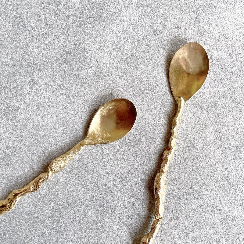 成人融化黄铜搅拌器 - 餐刀/叉/匙组合 - 铜/黄铜 金色