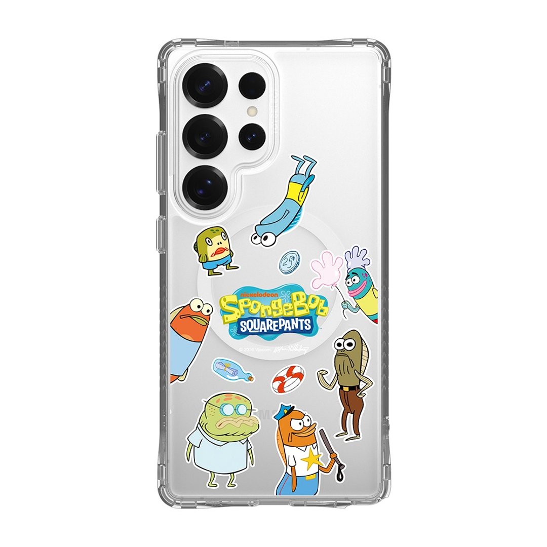 海绵宝宝比奇堡居民们绕圈圈防摔透明 SAMSUNG 手机壳 - 手机壳/手机套 - 塑料 多色