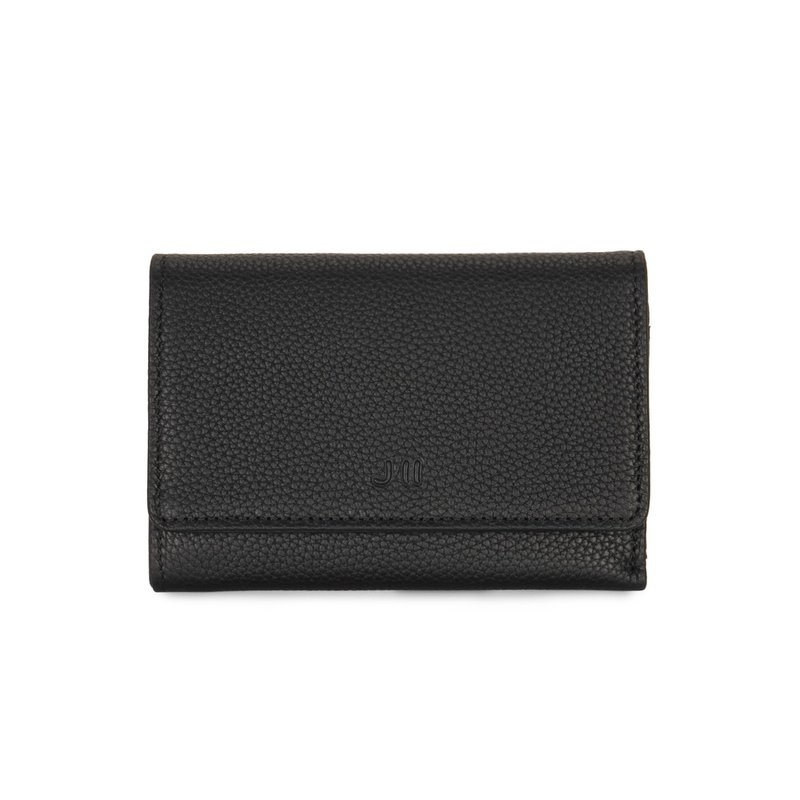 蔓菲牛皮扣式中夹-5054-1-多色任选 - 皮夹/钱包 - 真皮 黑色