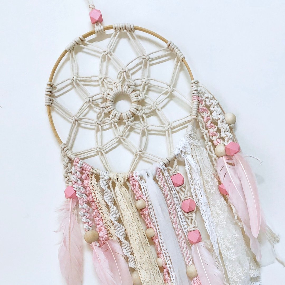 Diy Macrame捕梦网【Diy Macrame dream catcher 】 - 编织/刺绣/羊毛毡/裁缝 - 棉 