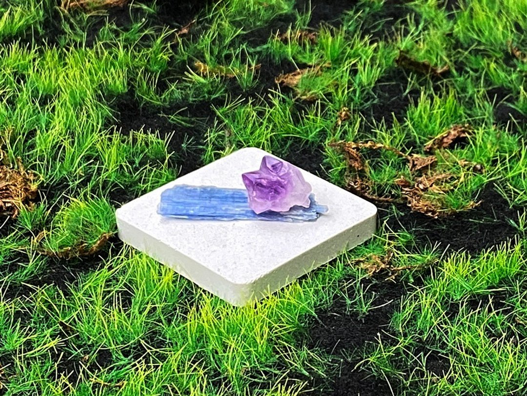 梦幻紫晶骨干 | 蓝晶石 | 沟通 表达 观察力 避邪化煞 招财增智慧 - 摆饰 - 水晶 多色