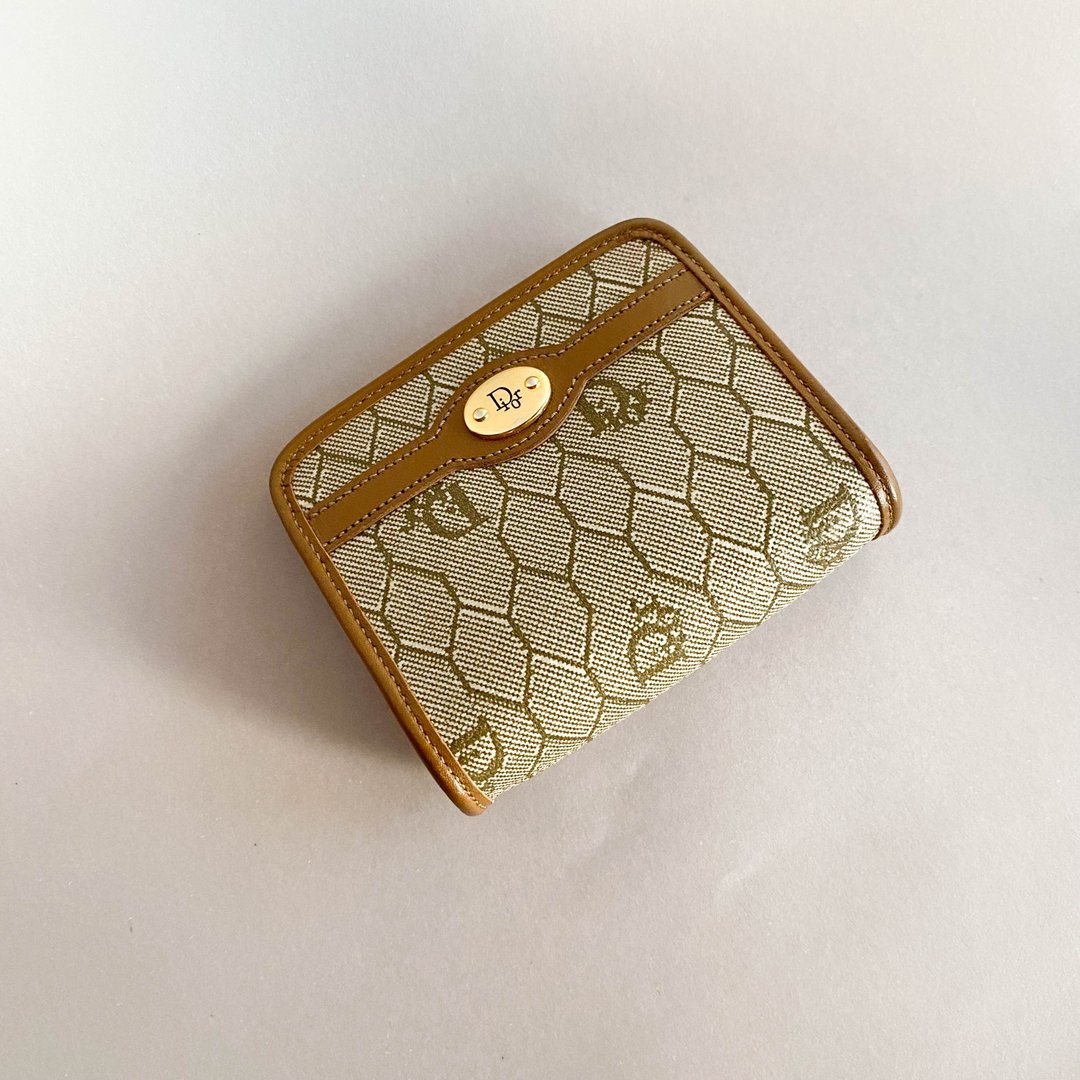 中古Christian Dior│古着│钱包银包│零钱包│散纸包│女友礼物 - 零钱包 - 真皮 咖啡色