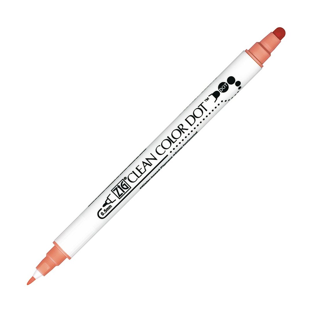 【Kuretake 日本吴竹】ZIG Clean Color Dot 点点笔 珊瑚粉 - 其他书写用品 - 塑料 粉红色
