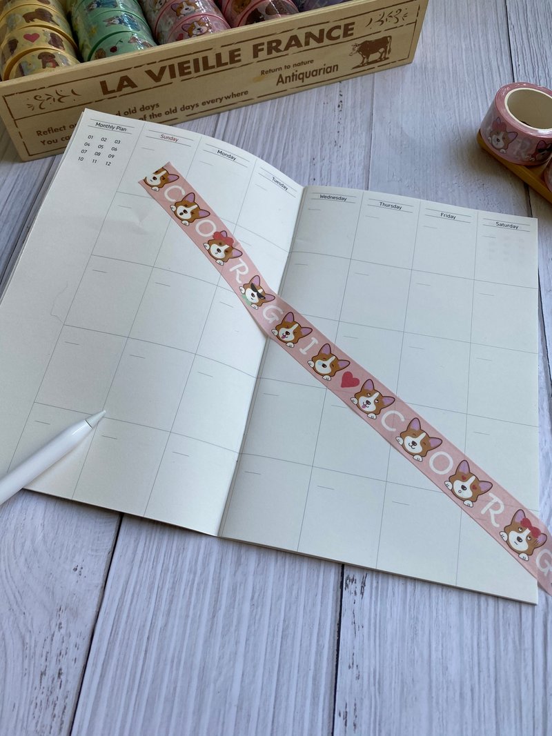 可爱风 哥基犬纸胶带 - 纸胶带 - 纸 