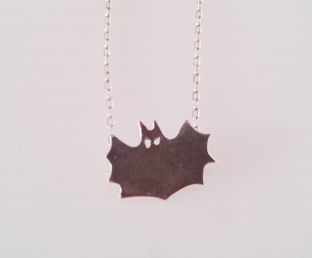 BAT silver pendant bat - 项链 - 其他金属 银色