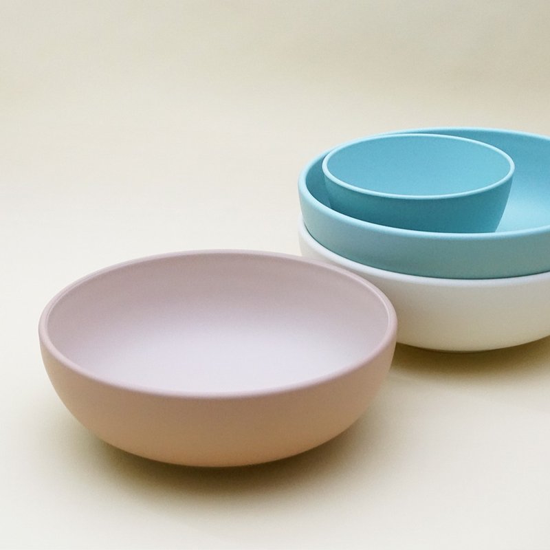 min/fun 碗 19 厘米面条米饭早餐燕麦片礼物儿童可爱日本制造 - 碗 - 塑料 白色