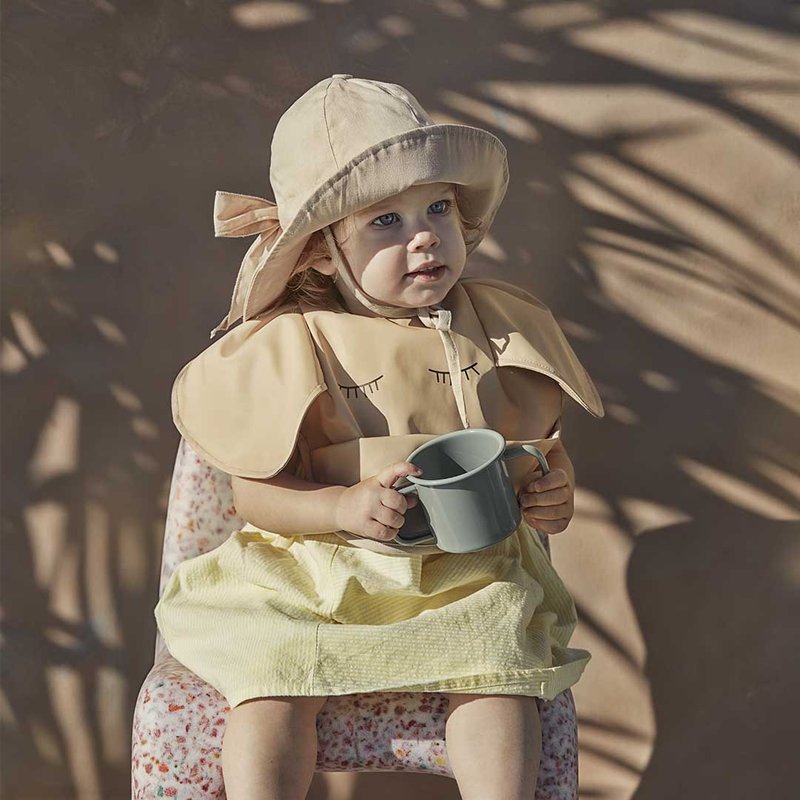 防水口袋围兜 - 小飞象  Sweetheart Charlie 0-6岁 男女适用 - 围嘴/口水巾 - 防水材质 卡其色