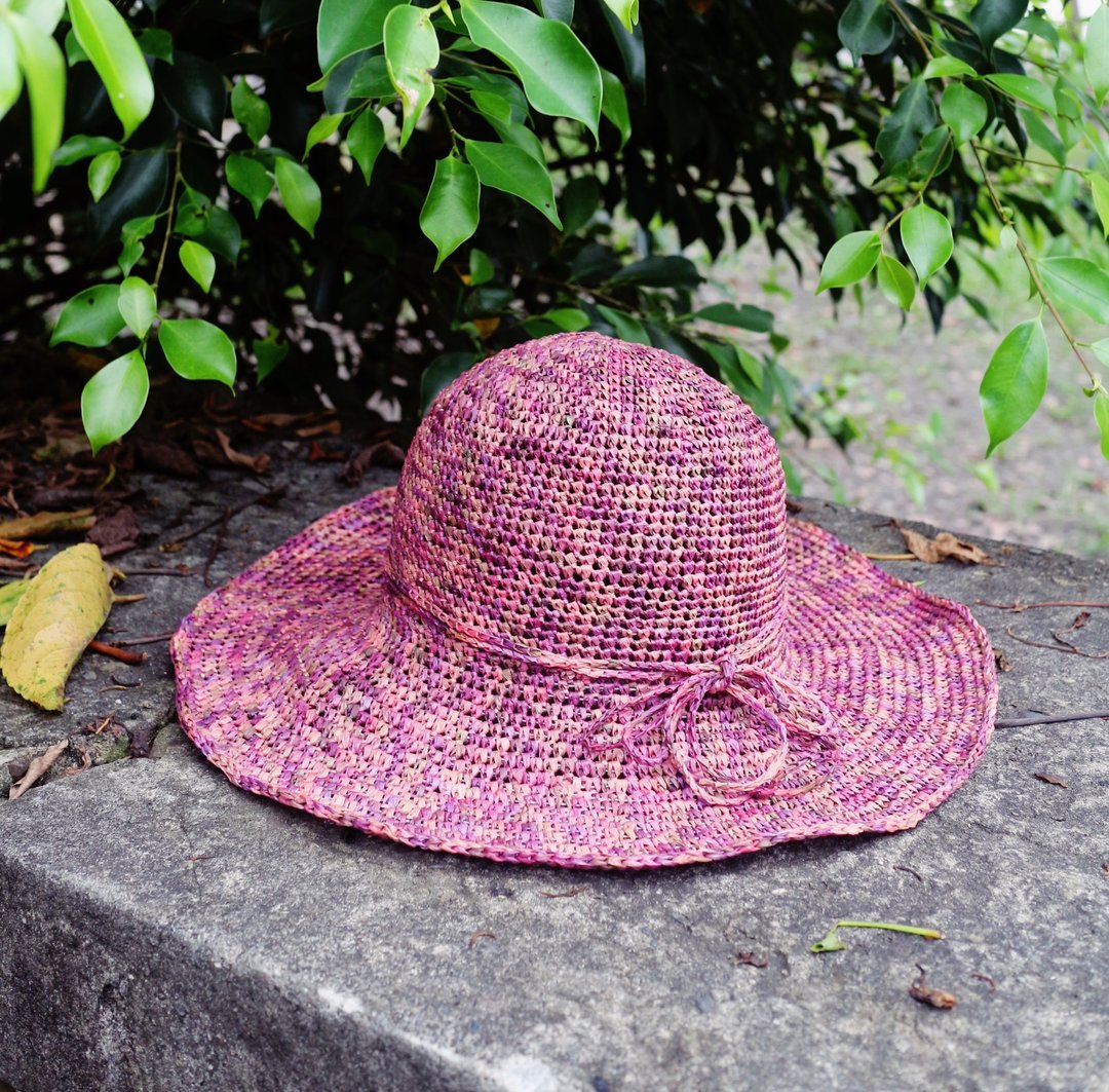 ChiChi手作--轻羽毛系列-春天/夏天编织帽-手工编织/生日礼物 - 帽子 - 纸 粉红色