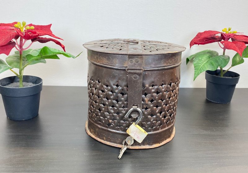 旧贾利工作铁盒原创收纳圆盒手工容器 - 纸盒/包装盒 - 其他金属 