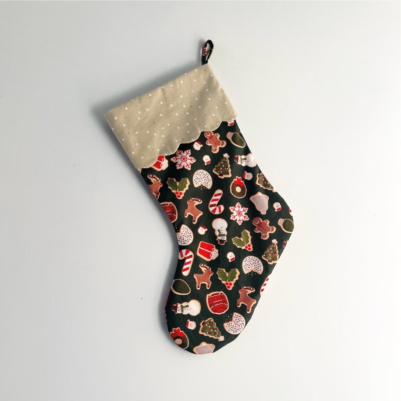 布艺手作圣诞袜 贝壳边 家居饰品 - 摆饰 - 棉．麻 绿色